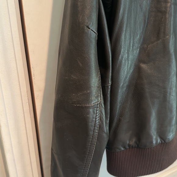 Esprit leather jacket Medium men’s brown - Picture 5 of 9